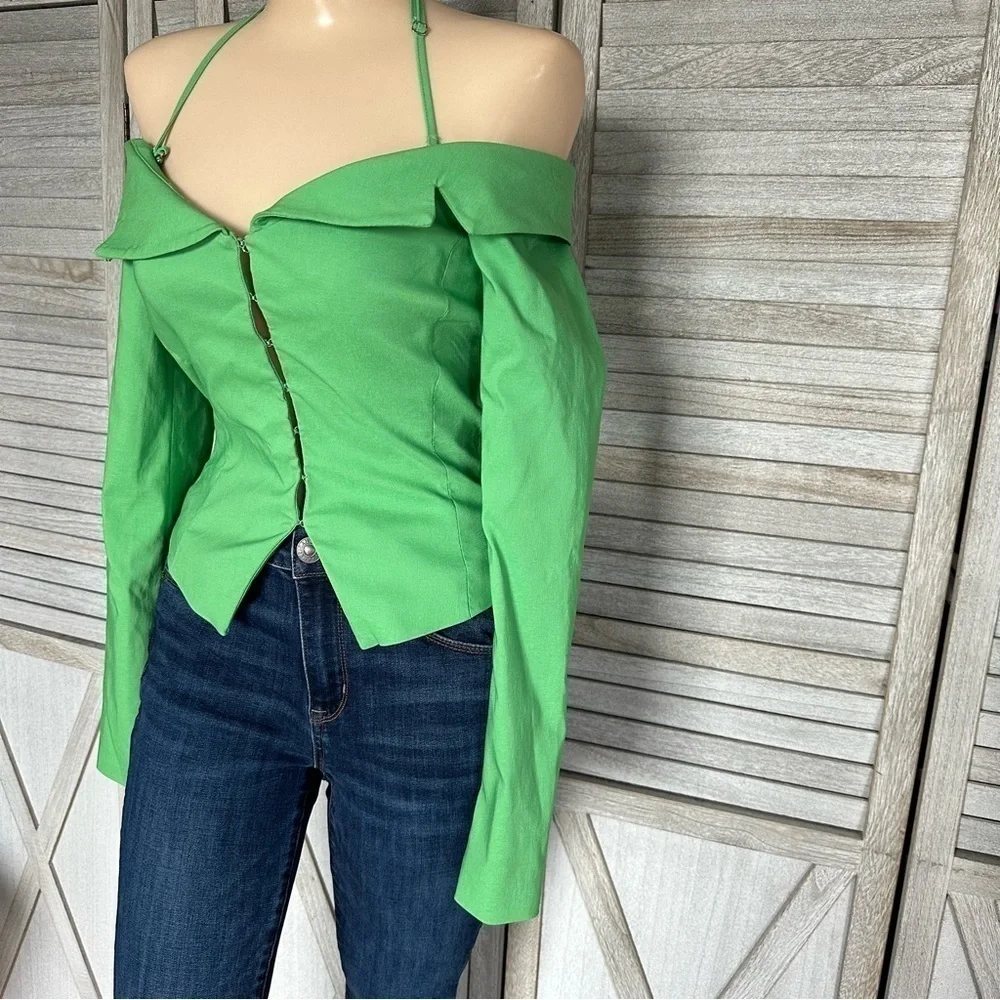 ZARA FITTED CROP BLAZER - Picture 12 of 16